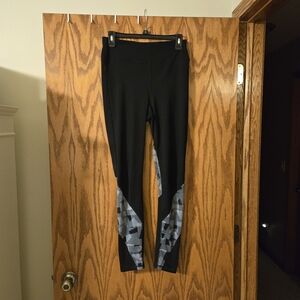 Jockey Black Leggings with Geometric Design